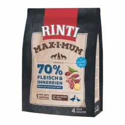 Rinti Max-i-Mum Ente | Getreidefreies Trockenfutter für Hunde | Hochwertiges Hundefutter
