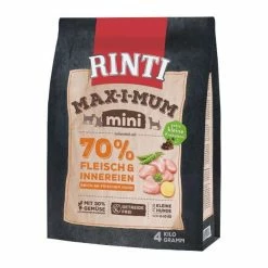 Rinti Max-i-Mum MINI Adult Hundefutter mit Huhn | 4 Kg | Getreidefrei | Premium Trockenfutter für kleine Hunde