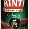 RINTI Singlefleisch mit Hirsch - Hochwertiges Nassfutter für Hunde