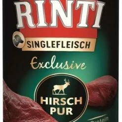 RINTI Singlefleisch mit Hirsch - Hochwertiges Nassfutter für Hunde