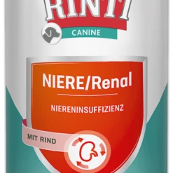 RINTI Canine Niere Renal Mit Rind - Hochwertiges Nassfutter für Hunde mit Nierenunterstützung