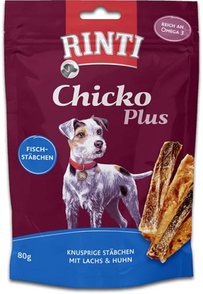 RINTI Extra Chicko Fischstäbchen | 6x80g Hundesnack | Leckerli für Hunde 1 RINTI Extra Chicko Fischstäbchen | 6x80g Hundesnack | Leckerli für Hunde