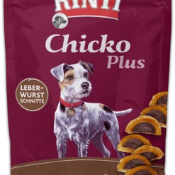 RINTI Extra Chicko Plus Leberwurstschnitten - 6x80g Hundesnack - Leckerli für Hunde