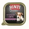 RINTI Feinest Geflügel Pur & Ente | 11x150g Hundefutter | Hochwertiges Nassfutter für Hunde