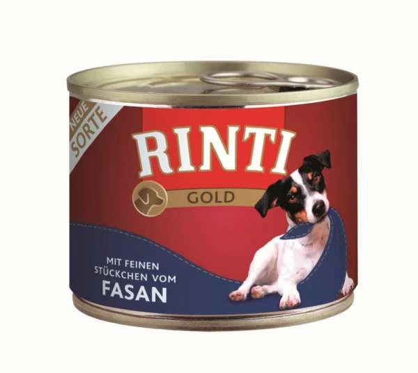 RINTI Gold Nassfutter für Hunde mit Fasanstücken - 12x185g | Hochwertiges Hundefutter 1 RINTI Gold Nassfutter für Hunde mit Fasanstücken - 12x185g | Hochwertiges Hundefutter