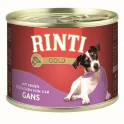 RINTI Gold | Mit Gans | 12x185g Hundefutter - Premium Nassfutter für Hunde