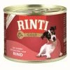 Rinti Gold Hundefutter mit Rindstücken - 12x185g Nassfutter für Hunde