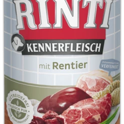 RINTI Kennerfleisch mit Rentier - Hochwertiges Nassfutter für Hunde
