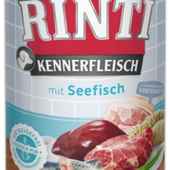 RINTI Kennerfleisch mit Seefisch - Hochwertiges Nassfutter für Hunde