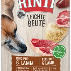 RINTI Leichte Beute | Rind und Lamm | 10x400g Hundefutter | Hochwertiges Nassfutter für Hunde
