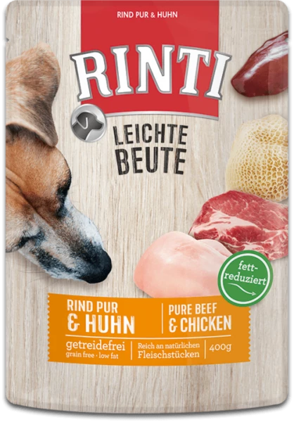 RINTI Leichte Beute Rind & Huhn Hundefutter - 10x400g Nassfutter für Hunde 1 RINTI Leichte Beute Rind & Huhn Hundefutter - 10x400g Nassfutter für Hunde