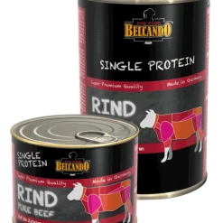 BELCANDO Single Protein Nassfutter mit Rind - Hochwertiges Hundefutter für empfindliche Hunde