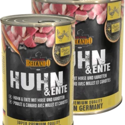 BELCANDO Super Premium Nassfutter mit Huhn und Ente - Hochwertiges Hundefutter für anspruchsvolle Hunde