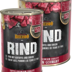BELCANDO Super Premium Nassfutter für Hunde mit Rind, Kartoffeln & Erbsen | Hochwertiges Hundefutter
