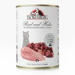 Tackenberg Katzenfutter Nassfutter mit Rind, Huhn, Eierschalenpulver & Taurin - Hochwertiges Futter für Katzen
