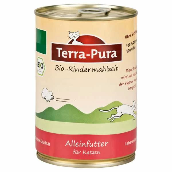 Terra-Pura Katzenfutter Bio-Rindermahlzeit Glutenfrei - Hochwertiges Nassfutter für Katzen 1 Terra-Pura Katzenfutter Bio-Rindermahlzeit Glutenfrei - Hochwertiges Nassfutter für Katzen