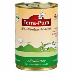 Terra-Pura Bio-Hähnleinmahlzeit | Glutenfreies Hundefutter | Natürliche Ernährung für Hunde