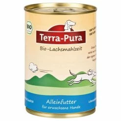 Terra-Pura Bio-Lachsmahlzeit für Hunde | Glutenfreies Hundefutter | Hochwertiges Nassfutter