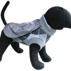 Tierbude TiBu Strick 45 | Hundepullover mit Regencape - Warm, wasserabweisend & stylisch