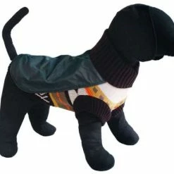 Tierbude TiBu Strick 49 | Hundepullover mit Regencape - Warm, wasserabweisend & stylisch