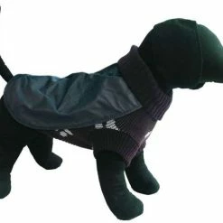 Tierbude TiBu Strick 53 | Hundepullover mit Regencape - Warm, wasserabweisend & stylisch