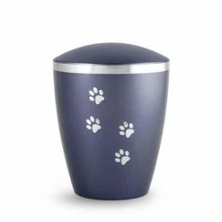 Völsing Tierurne Elegance – Einfarbige Katzenurne mit Swarovski-Kristallen | Naturstoff | 4-Pfoten Design