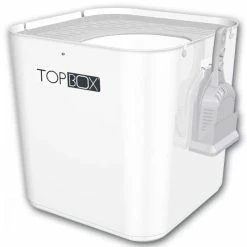 nn Top Box Katzentoilette - Premium Katzenklo mit hohem Rand und herausnehmbarem Sieb