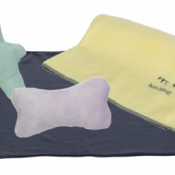 Trixie Junior Welpen-Set | Fleecedecke, Mikrofaser Handtuch & 2 Plüsch Spielzeuge für Hunde