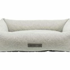Trixie Vital Bett NOAH | Eckig | Hellgrau | Hundebett | Hochwertiges Hundebett für Hunde aller Größen