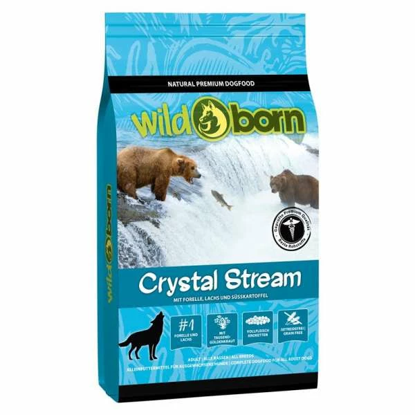 Wildborn Crystal Stream | Getreidefreies Hundefutter mit Forelle, Lachs & Süßkartoffel | Premium Trockenfutter für Hunde 1 Wildborn Crystal Stream | Getreidefreies Hundefutter mit Forelle, Lachs & Süßkartoffel | Premium Trockenfutter für Hunde