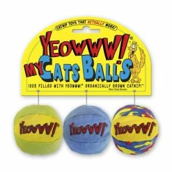 Yeowww! My Cats Balls | 3er Set - Katzenspielzeug aus natürlichem Catnip