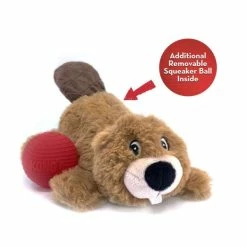 KONG Cozie Pocketz Beaver | Größe M | Weiches Hundespielzeug für Hunde | Langlebig & Sicher