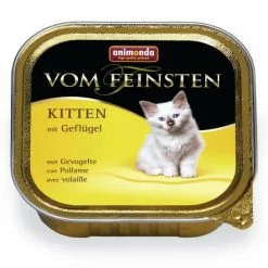 Animonda Vom Feinsten Kitten Nassfutter mit Geflügel, 32 x 100g - Hochwertiges Katzenfutter für junge Katzen