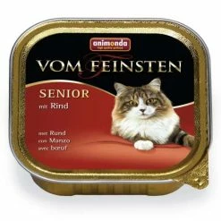 Animonda Vom Feinsten Senior Nassfutter mit Rind, 32 x 100g - Premium Katzenfutter für ältere Katzen