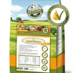 Bellfor Wiesen-Schmaus Hundefutter mit Hühnerfleisch & Kartoffeln | Getreidefrei & Kaltgepresst | Premium Hundefutter