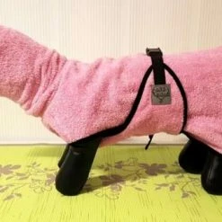 Tierbude Bademantel Für Hunde | Pink - Weicher Hundebademantel für kleine und mittelgroße Hunde