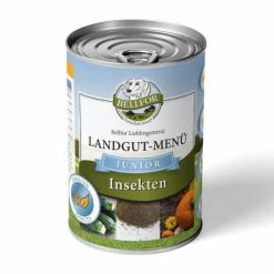 Bellfor Landgut-Menü JUNIOR | Getreidefreies Hundefutter mit Insekten | 6x400g Nassfutter für Welpen