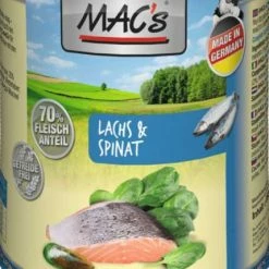 MACS Hundefutter mit Lachs & Spinat | Hochwertiges Nassfutter für Hunde