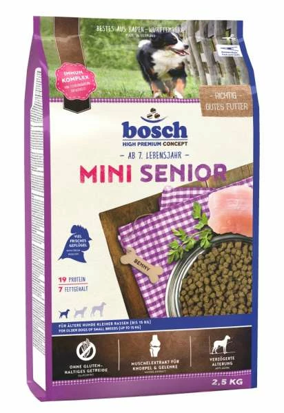 Bosch Mini Senior Trockenfutter für Hunde | 2,5 kg | Premium Hundefutter für kleine Rassen 1 Bosch Mini Senior Trockenfutter für Hunde | 2,5 kg | Premium Hundefutter für kleine Rassen