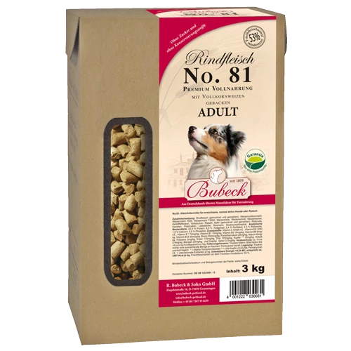 Bubeck Premium Nr. 81 Hundefutter mit Rindfleisch - Hochwertiges Futter für Hunde 1 Bubeck Premium Nr. 81 Hundefutter mit Rindfleisch - Hochwertiges Futter für Hunde
