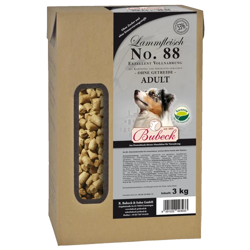 Bubeck Exzellent Nr. 88 | Lamm | Gluten- & Getreidefreies Hundefutter | Premium-Qualität 1 Bubeck Exzellent Nr. 88 | Lamm | Gluten- & Getreidefreies Hundefutter | Premium-Qualität