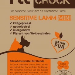 cdVet Fit-Crock Sensitive Mini | Kaltgepresstes, getreidefreies Hundefutter für sensible Hunde