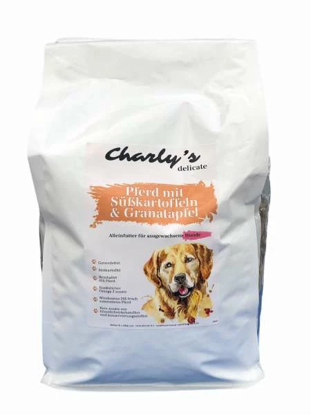 PETpoint-Charly Charlys Delicate Trockenfutter für Hunde | Mit Pferd, Süßkartoffel & Granatapfel | Getreidefrei 1 PETpoint-Charly Charlys Delicate Trockenfutter für Hunde | Mit Pferd, Süßkartoffel & Granatapfel | Getreidefrei