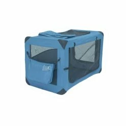 Pet Gear Deluxe Soft Crate - Marine-blau | Transportbox für Katzen | Leicht & Sicher