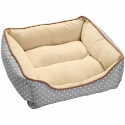 Hunter Schlafplatz White Dots | Grau | 40 x 40 cm | Kuschelbett für Hunde und Katzen