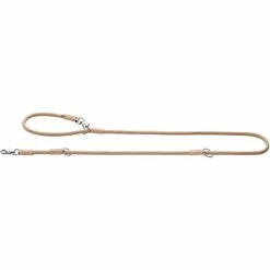 Hunter Verstellbare Führleine Malia | 200 cm | Beige - Natur | Hundeleine | Robust & Langlebig