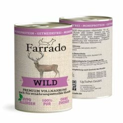 Farrado Wild PUR | 6x 400g Getreidefreies Hundefutter - Hochwertiges Futter für Hunde