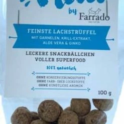 Farrado Pura Vida Superfood Trüffel mit Lachs | 10x 100g Hundesnack | Natürliche Leckerlis für Hunde