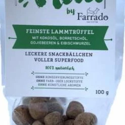 Farrado Pura Vida Superfood Trüffel mit Lamm | 10x 100 G Hundesnack | Natürliche Hundeleckerlis