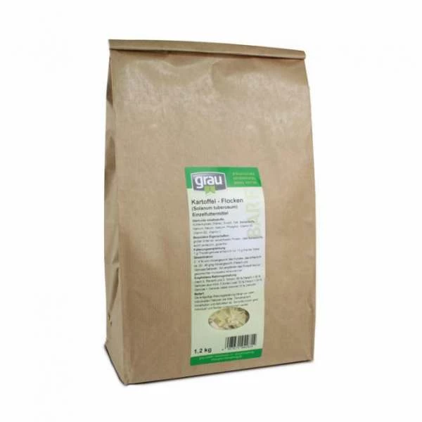Grau Kartoffelflocken - Natürliches Trockenfutter für Hunde 1 Grau Kartoffelflocken - Natürliches Trockenfutter für Hunde